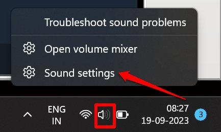 ouvrir les paramètres de son Windows
