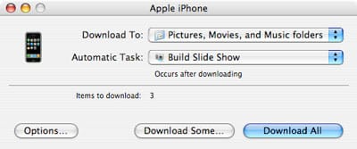 Transférer des photos depuis un iPhone