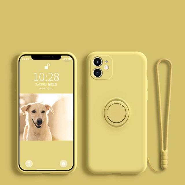 Custodia con Anello Colorato Morbido per iPhone 13 Pro