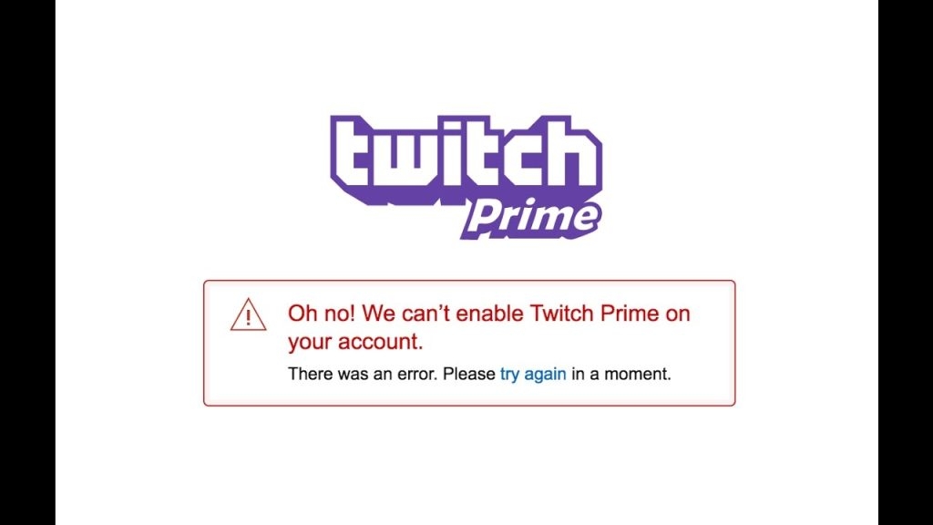 Correction : Oh non ! Nous ne pouvons pas activer Twitch Prime sur votre compte