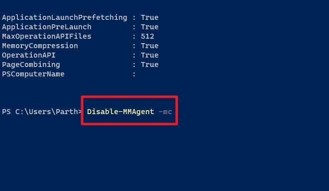 Как отключить сжатие памяти в Windows 10/11?
