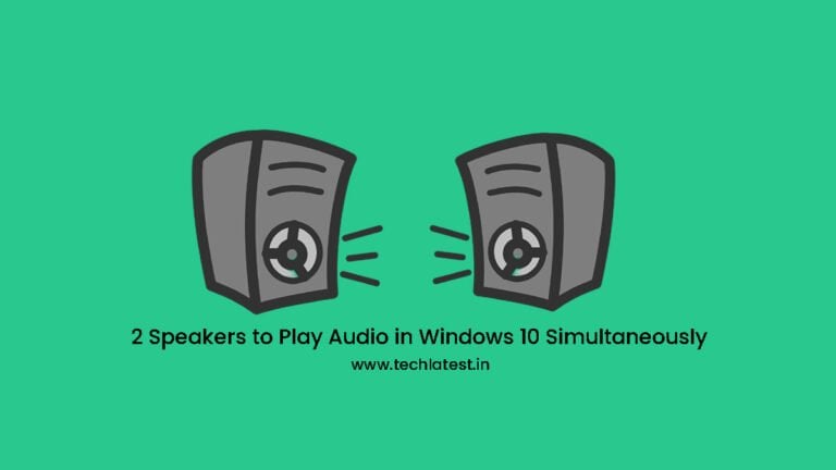2 Altoparlanti per riprodurre audio in Windows 10 simultaneamente