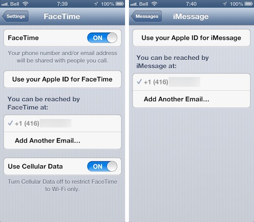 FaceTime y números de teléfono internacionales