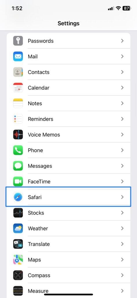 Paramètres - L'iPhone ne peut pas accéder à certains sites