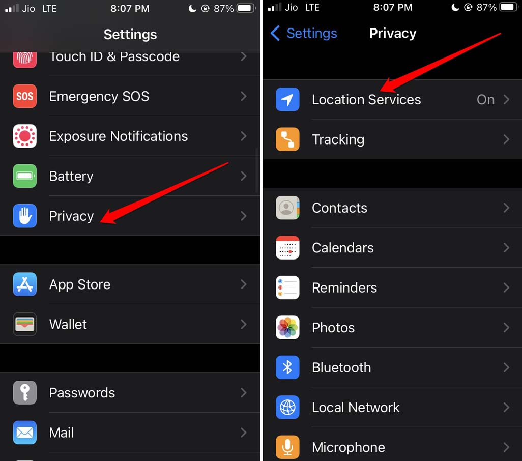 iOSの位置情報サービス