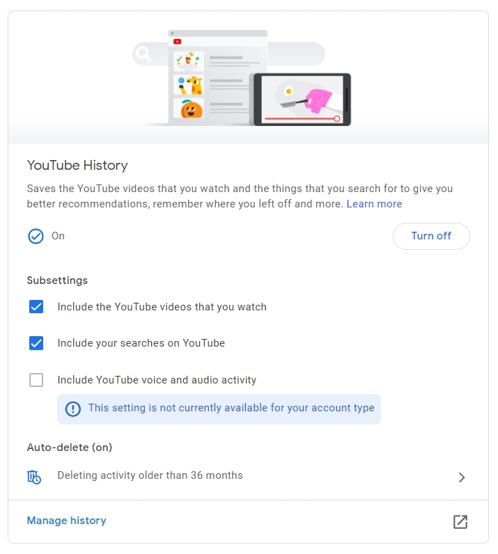 YouTube履歴