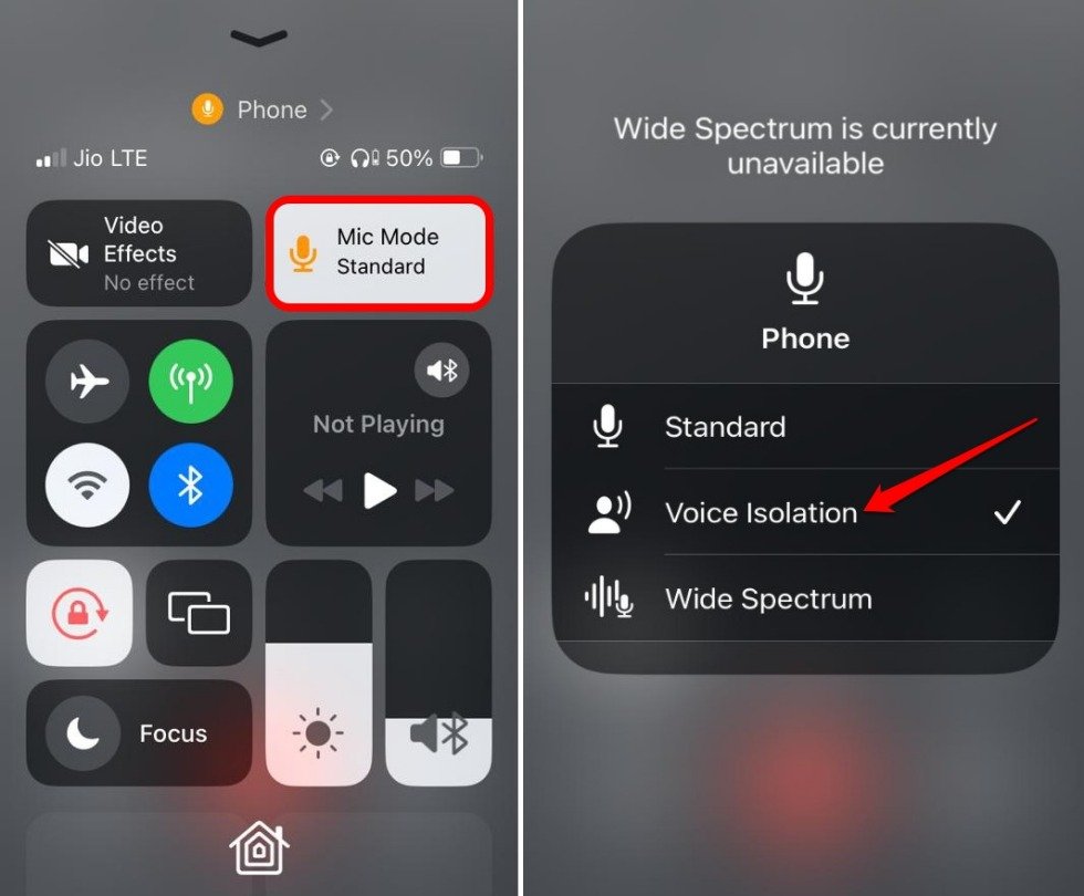iPhoneで音声アイソレーションを有効にする方法