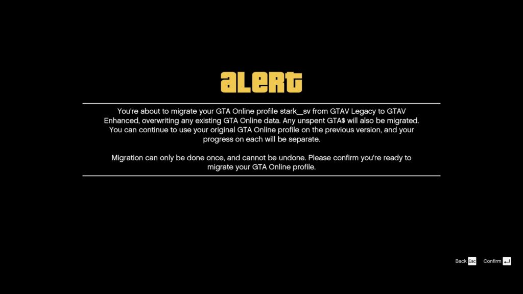 Trasferire dati da GTA V Legacy a GTA V Enhanced
