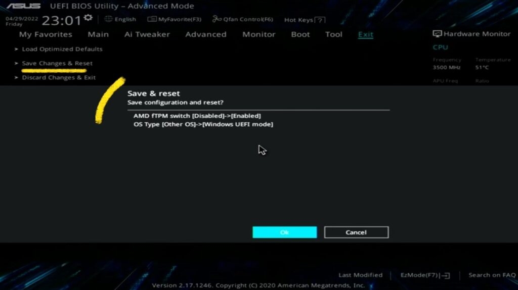 Impostazioni BIOS - Errore TPM 2.0 In Valorant