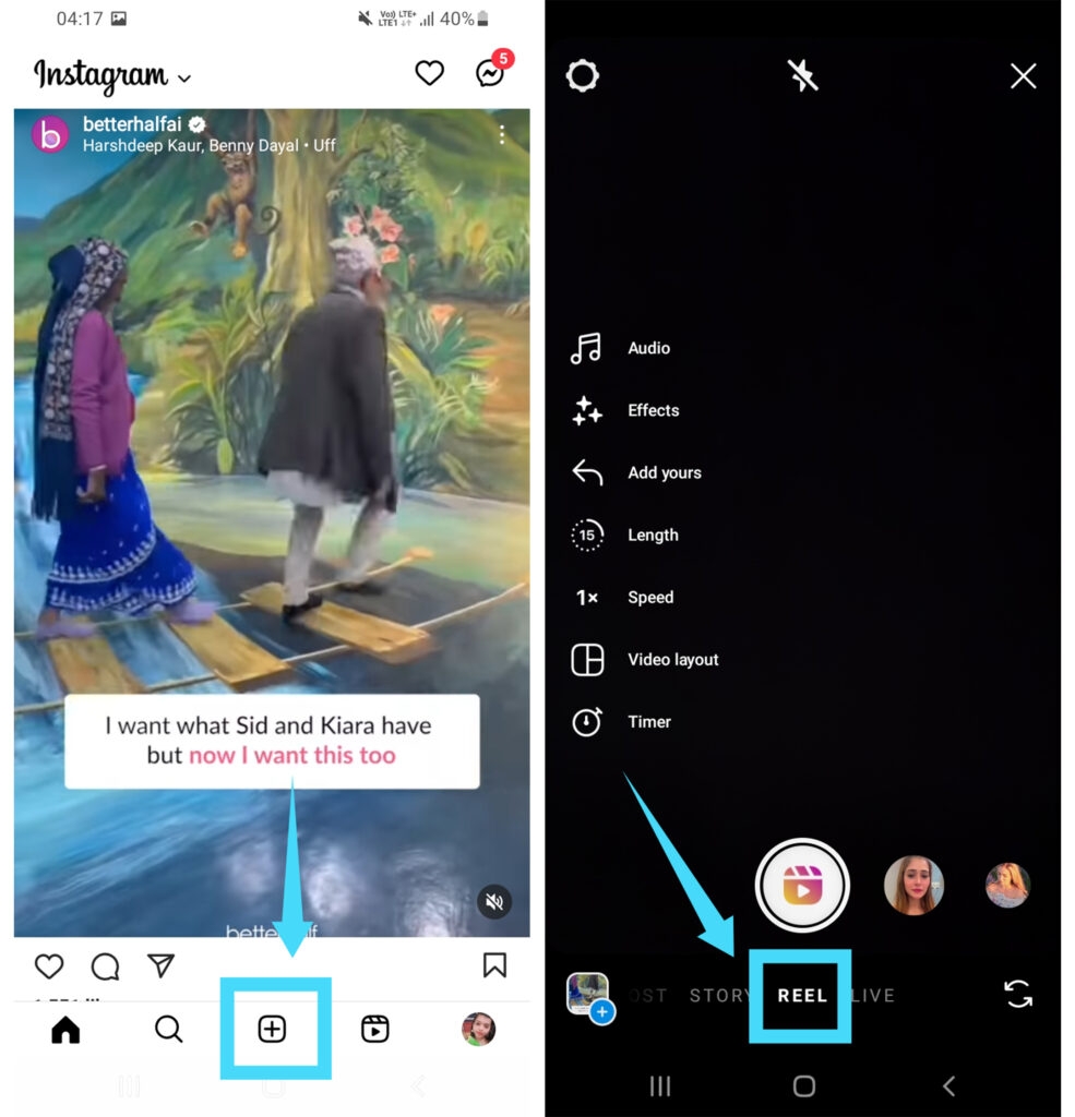 Faça um Reel com Fotos