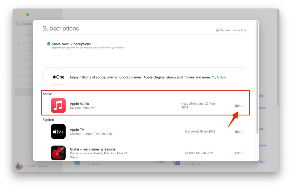 Apple Musicのサブスクリプションをキャンセル