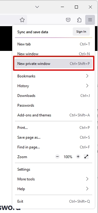 Firefox Incognito - « Nous avons rencontré une erreur lors du changement de profils » dans Hulu