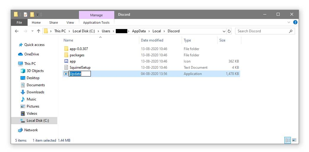 Fix the Discord update failed loop error