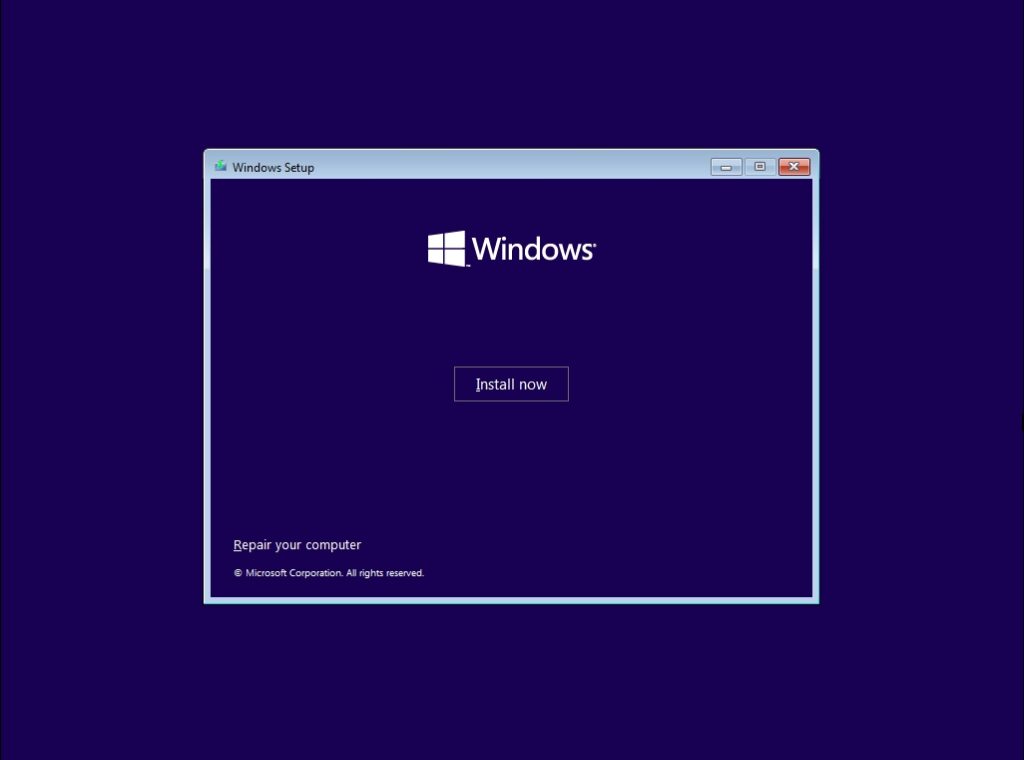 Installazione pulita di Windows 11 ISO