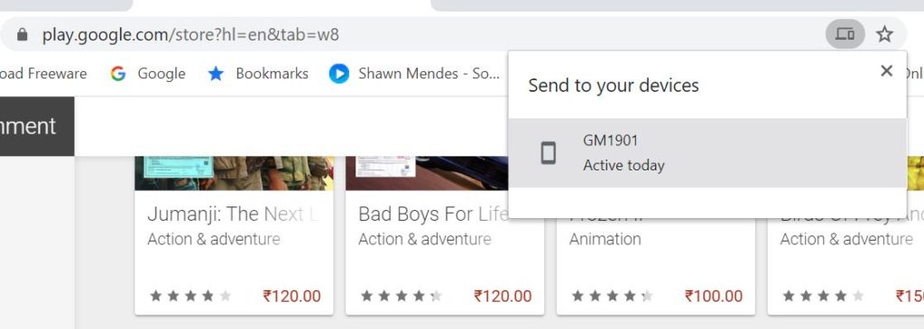 google chrome pc link to device