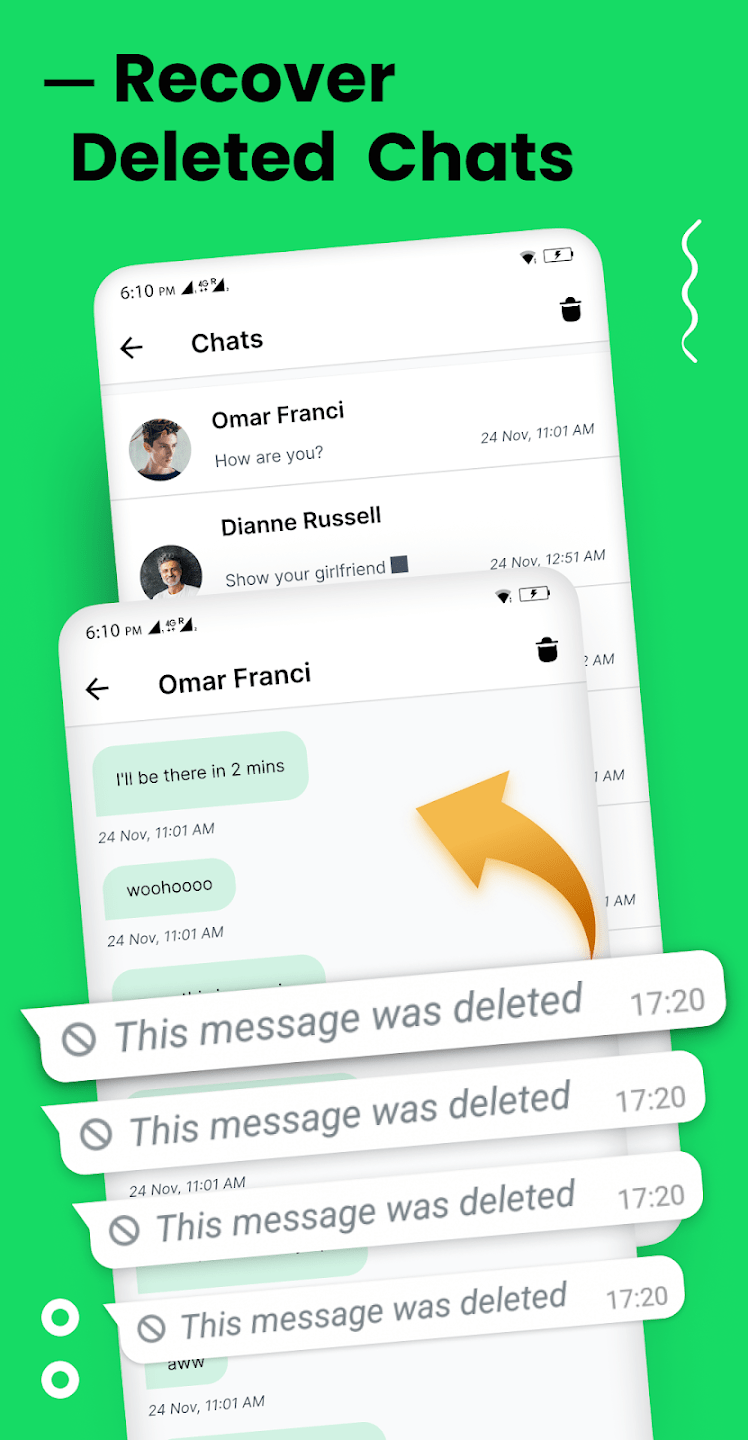 Guardador de mensajes eliminados de WhatsApp