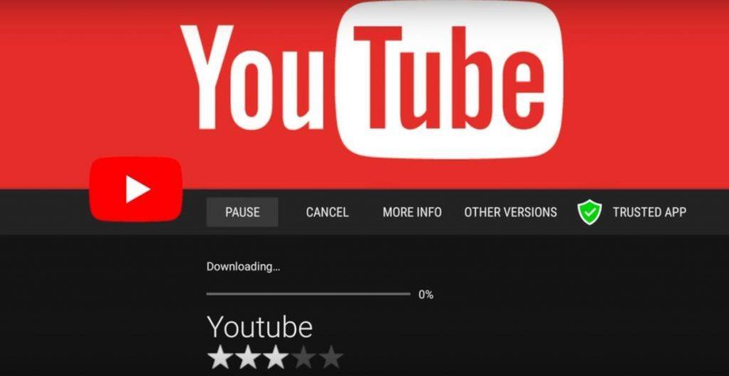AptoideからのYouTubeアプリダウンロード