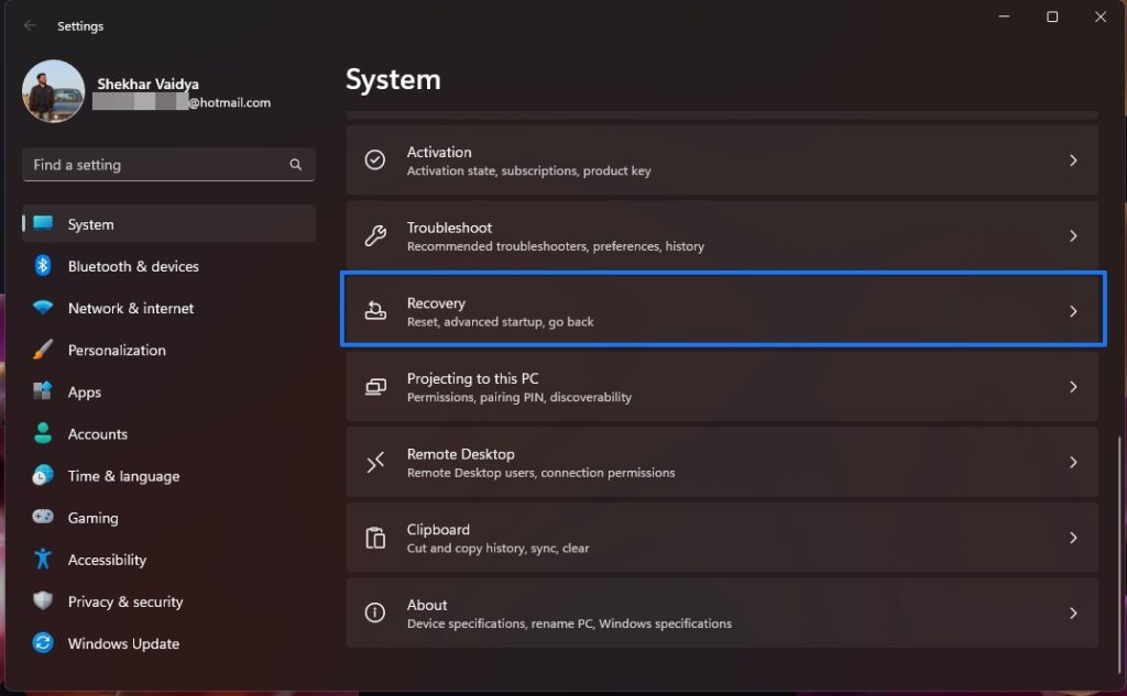 Impostazioni di Recupero Windows 11 - Errore TPM 2.0 In Valorant