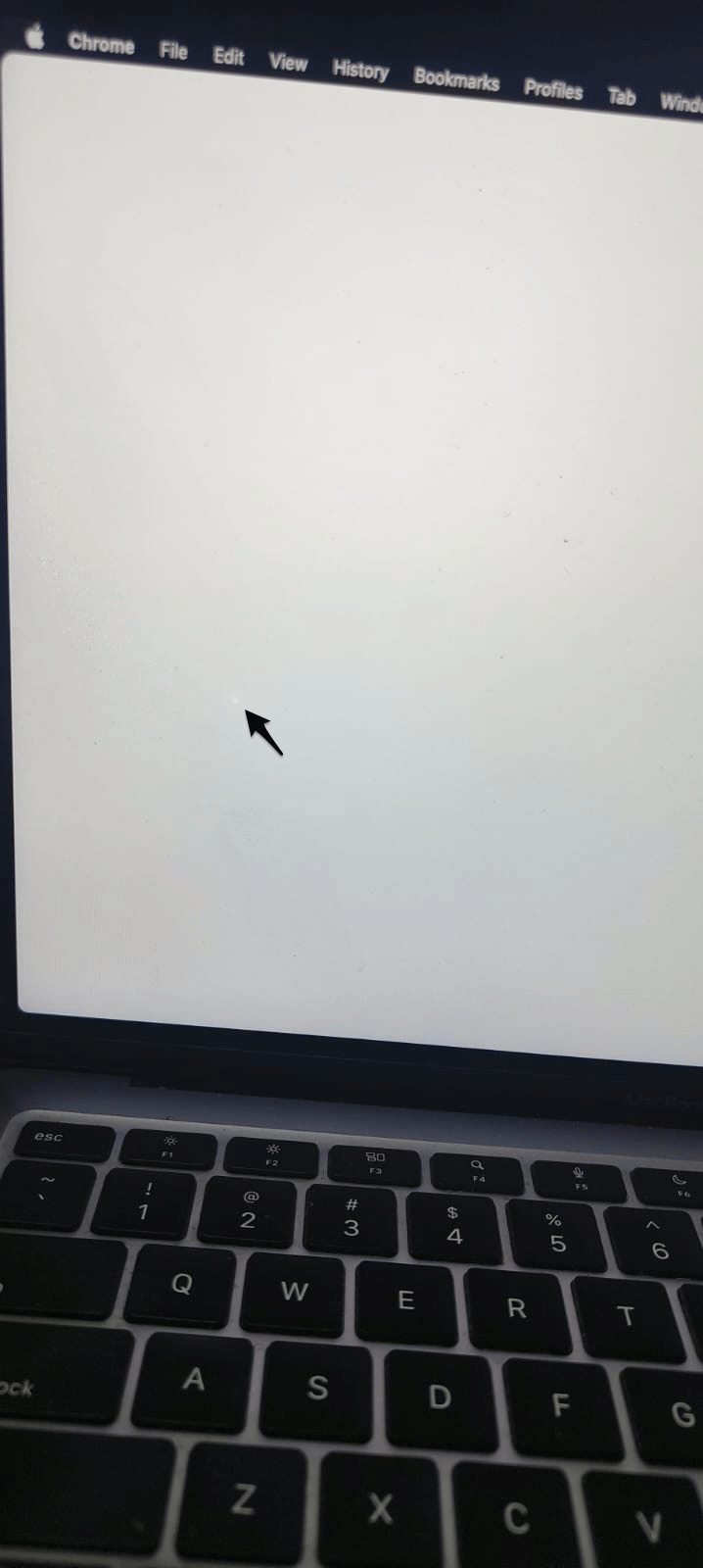 MacBookのディスプレイの白い点
