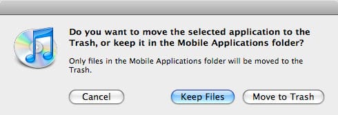 Anwendungen in iTunes aufräumen