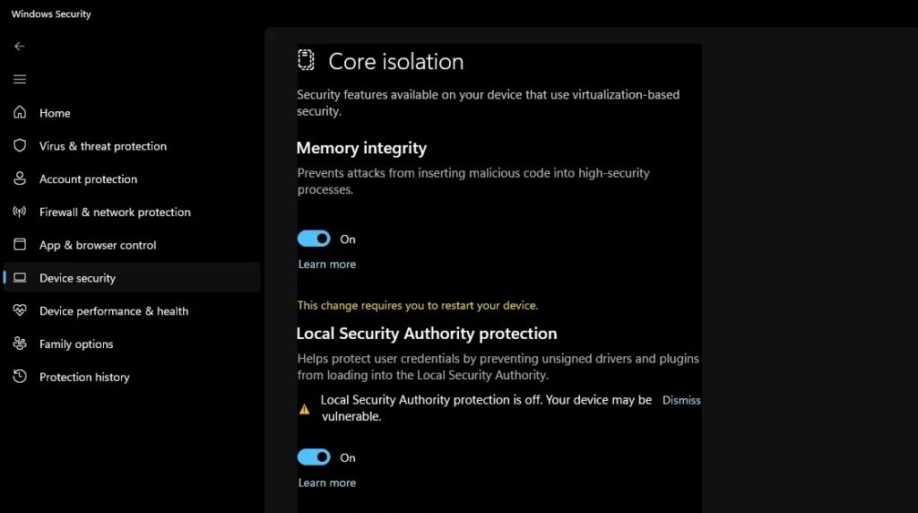 Protezione dell'autorità di sicurezza locale - La protezione dell'autorità di sicurezza locale è disattivata