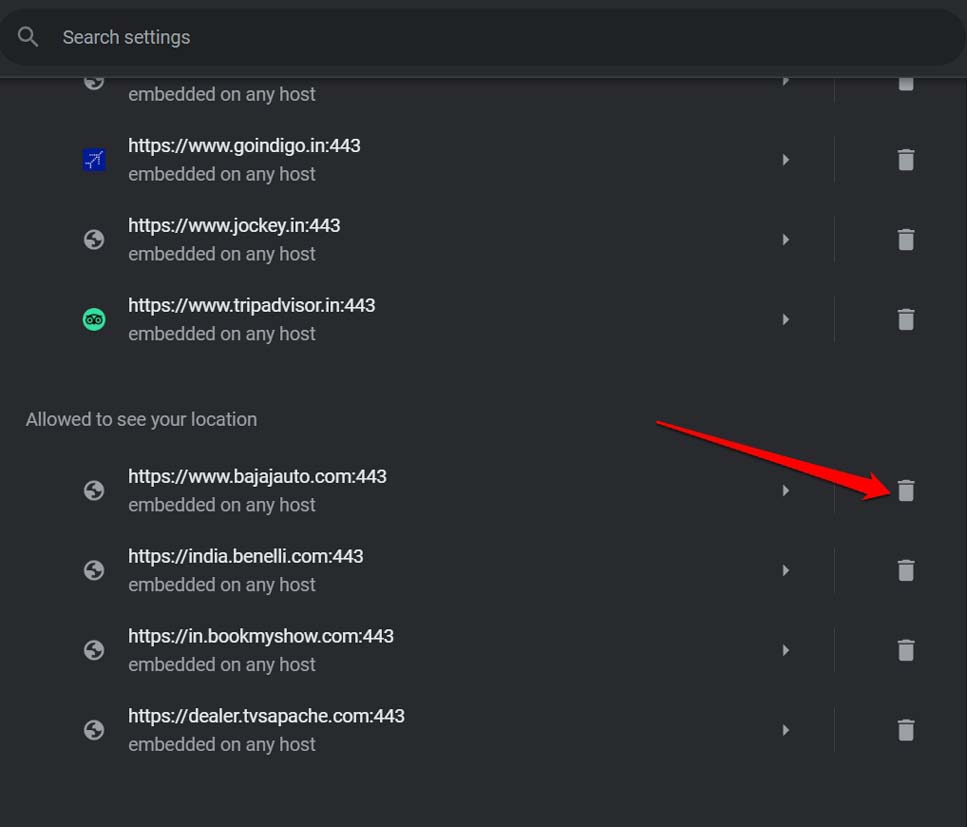 supprimer l'accès à la localisation sur Chrome