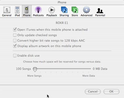 Critique : Téléphone mobile Motorola ROKR E1 iTunes