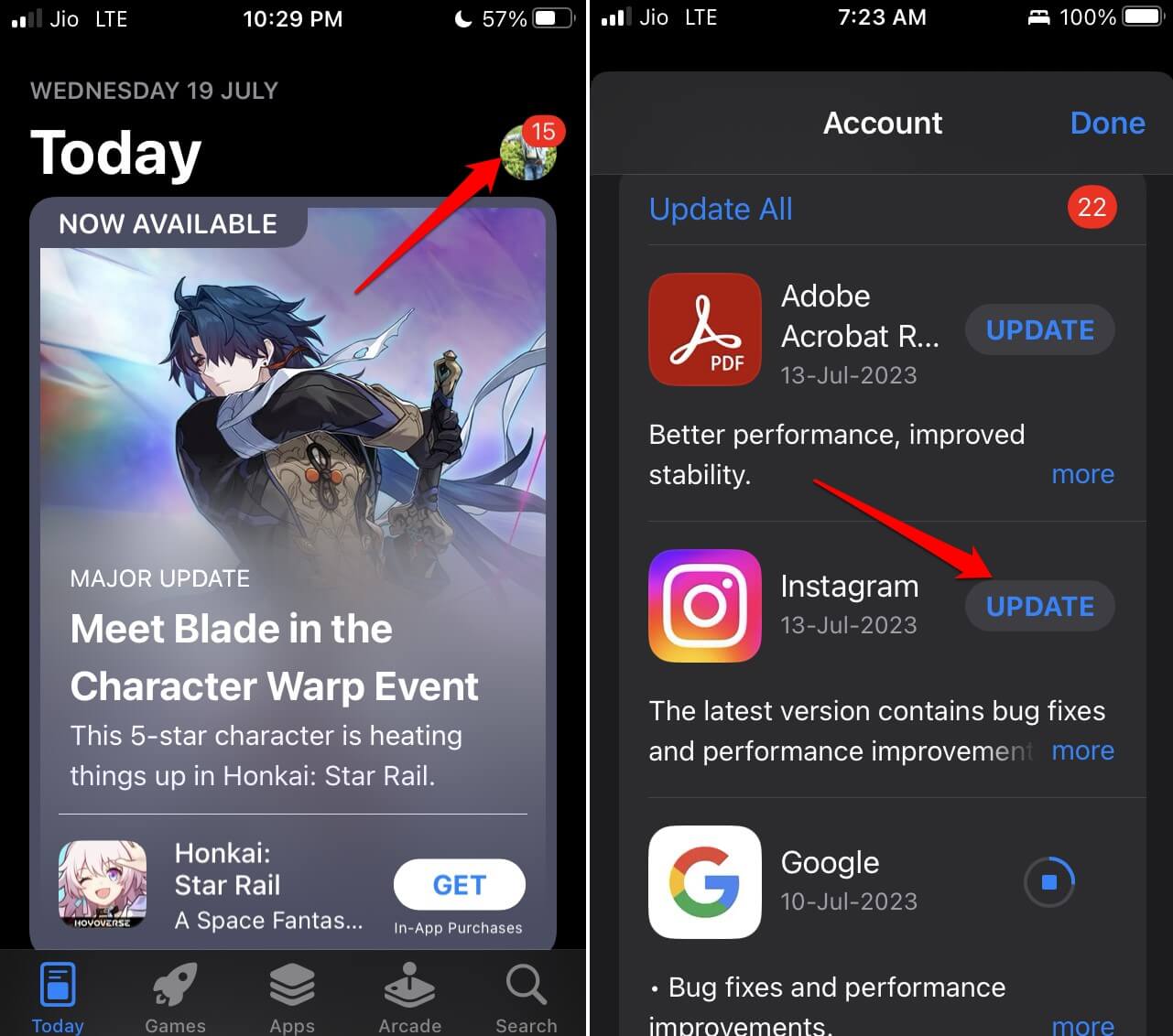 instalar atualização do Instagram na App Store