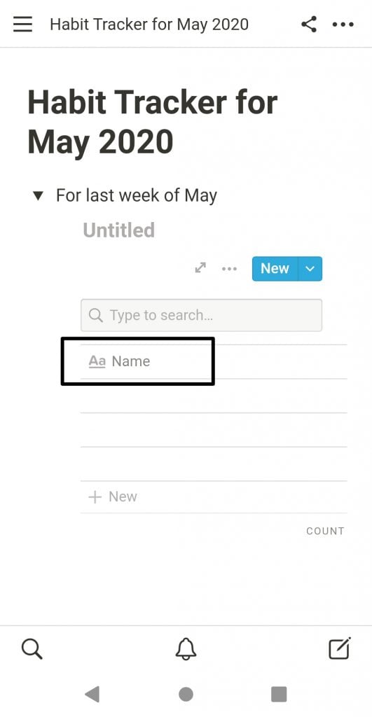 Create an Activity Tracker in Notion