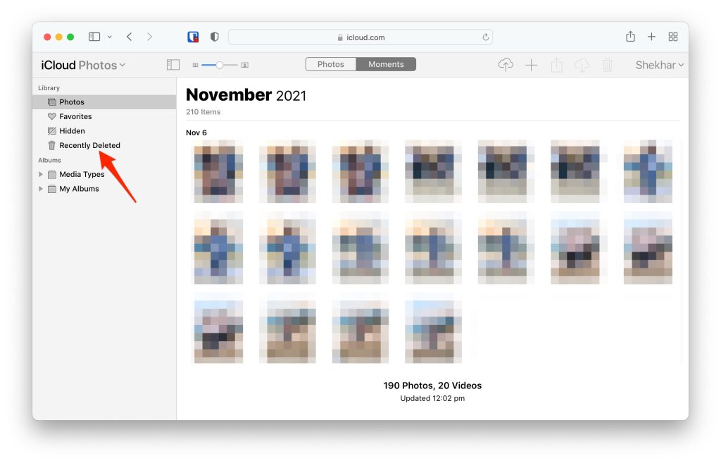 Eliminar permanentemente fotos de iCloud