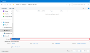 Entrez le nom de votre fichier pdf 