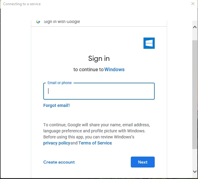 Inserisci email