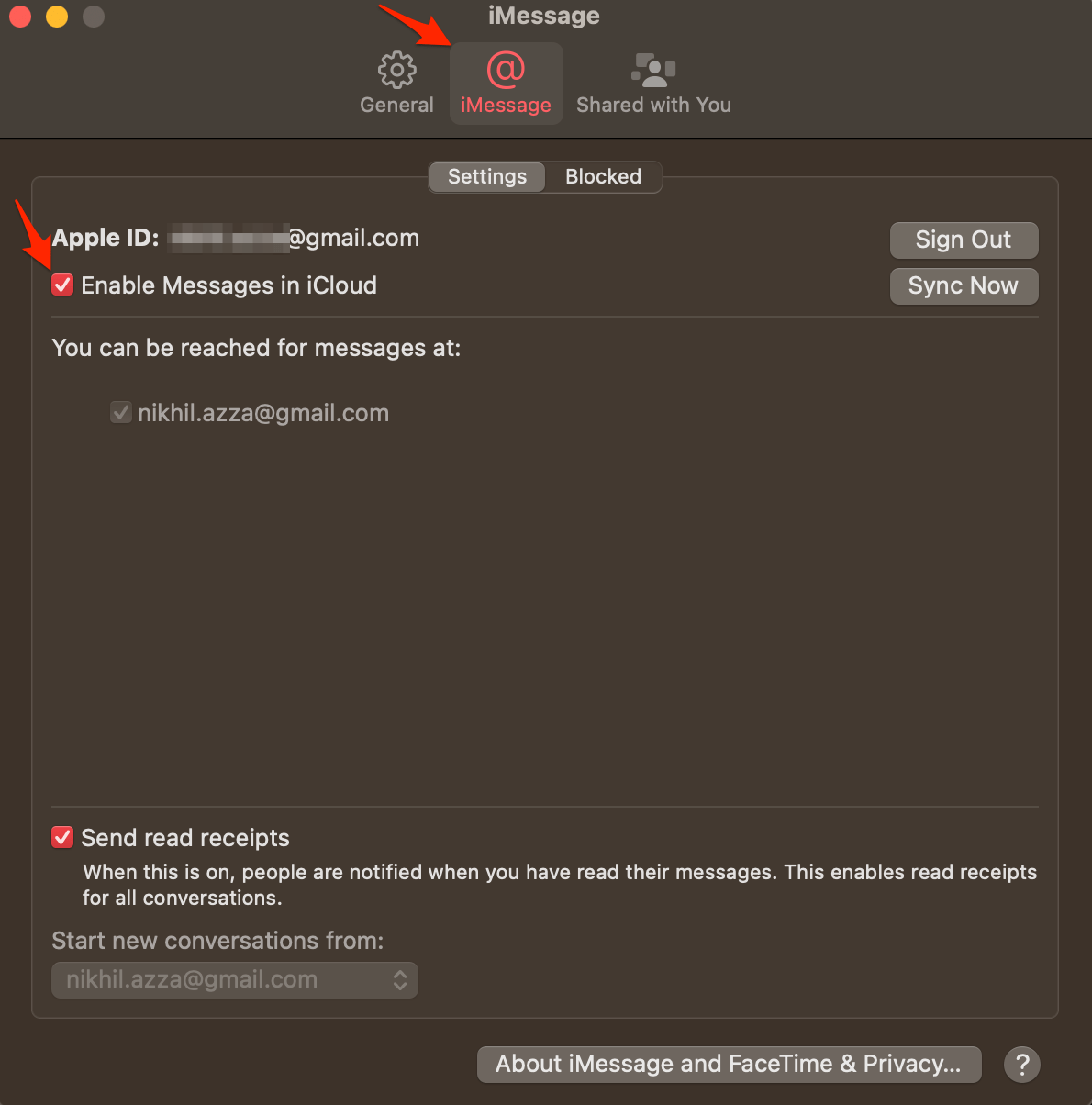 iMessageをiCloudと同期する