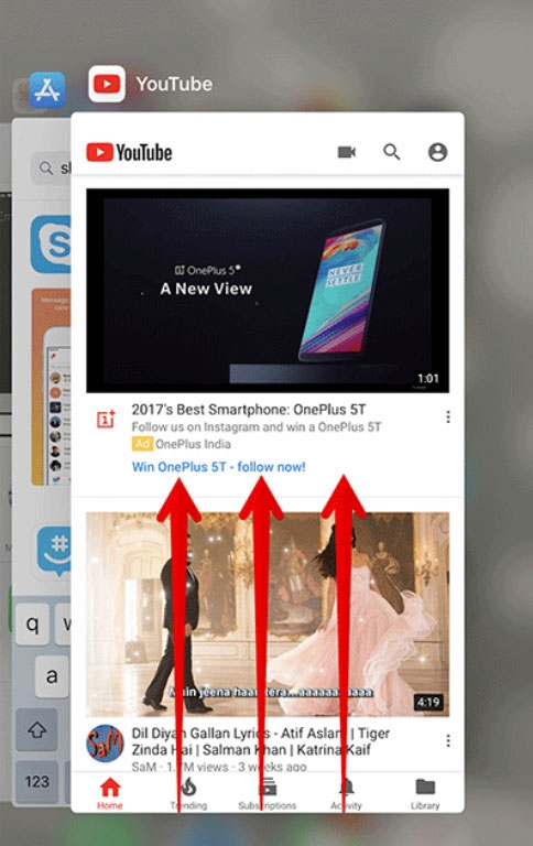 YouTube-App zwangsbeenden - YouTube-Fehler „Etwas ist schiefgelaufen, tippen Sie zum Wiederholen“