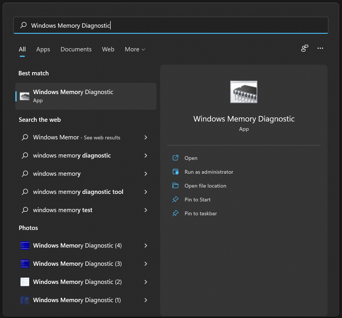 1 - Apri lo Strumento di Diagnosi della Memoria di Windows