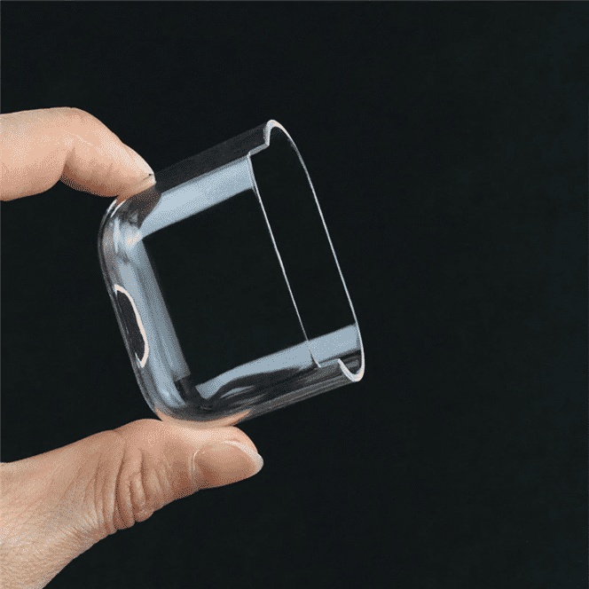 Questa è una custodia trasparente chiara per AirPods Pro.