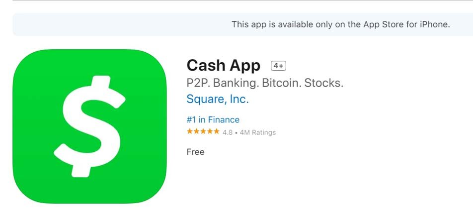 Application Cash sur l'App Store