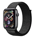 Apple Watch Series 4 (GPS, 44mm) - Space Gray Aluminium Gehäuse mit Schwarz Sport Loop