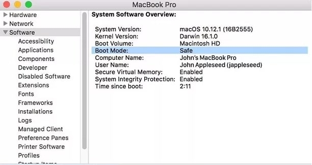 Modalità sicura macOS
