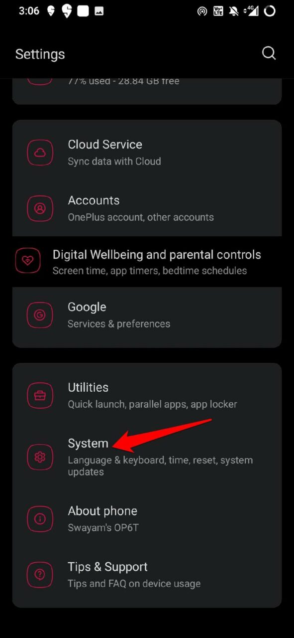 Android-Systemeinstellungen
