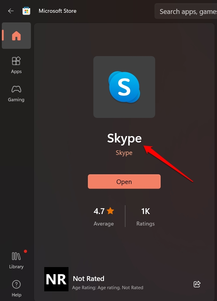 Skype aus dem Microsoft Store installieren