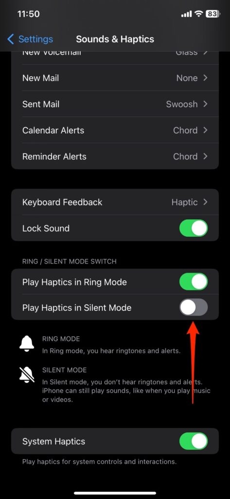 Réglages de son et vibrations - Arrêter les appels sur iPhone sans bloquer