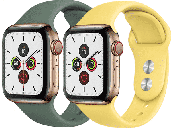Esta é a Pulseira de Silicone Macia para Apple Watch Series 5 de 44mm e 40mm.