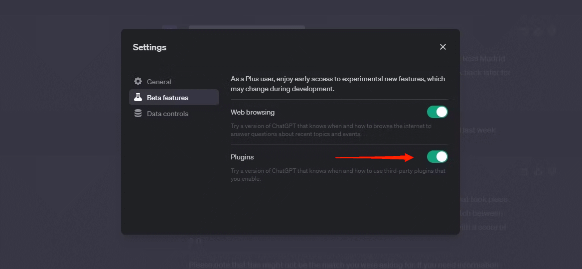 Ativar Plugins do ChatGPT