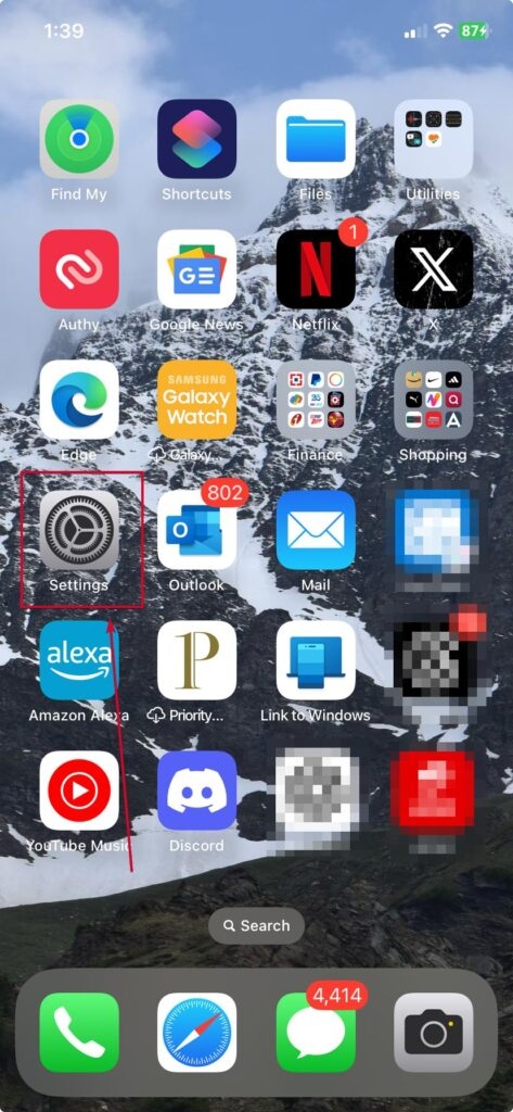 iPhoneホーム - eSIMのEID番号