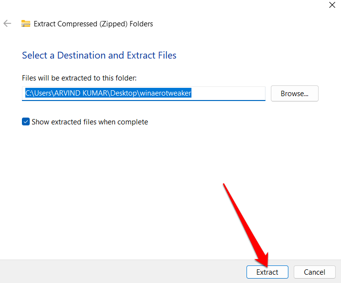 Come rimuovere le frecce dei collegamenti in Windows 11 7