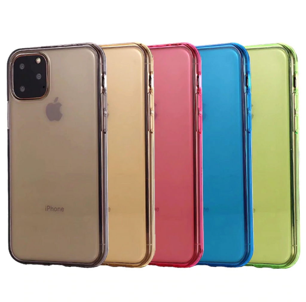 Custodie in silicone trasparente Comanke Candy Color per iPhone 11