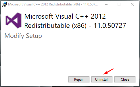 Disinstalla i pacchetti, e poi riavvia il PC Windows