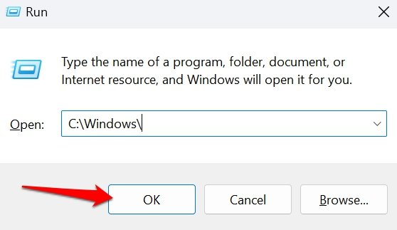 lanzar el directorio de Windows