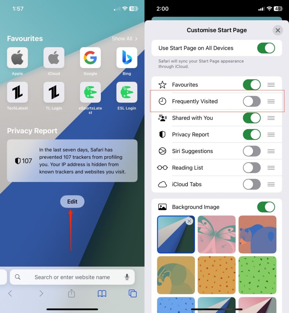 Disattiva i siti visitati di frequente Safari - Rimuovi i siti visitati di frequente su iPhone